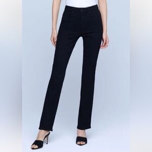 L’Agence Oriana High Rise Straight Leg Pant in Black Noir - Size 28